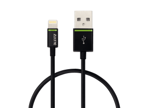 Kabel Leitz Complete ze złącza Lightning na USB, 30 cm czarny