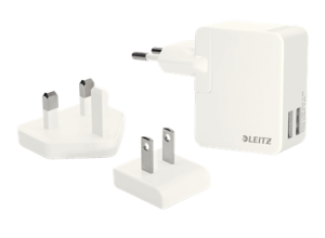 Ładowarka sieciowa Leitz Complete Traveller, z 2 portami USB 12 watów