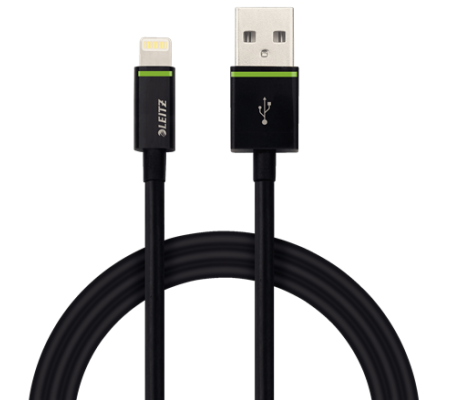 Kabel Leitz Complete ze złącza Lightning na USB, 2 m czarny