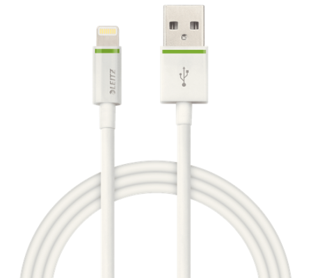 Kabel Leitz Complete ze złącza Lightning na USB, 2 m biały