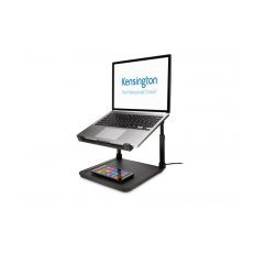 Podstawka Kensington SmartFit® pod laptopa z bezprzewodową podkładką do ładowania telefonu, czarna