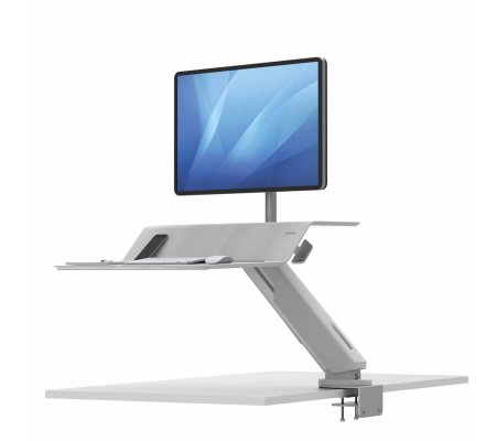 Stanowisko do pracy Sit-Stand Lotus™ RT - białe na 1 monitor
